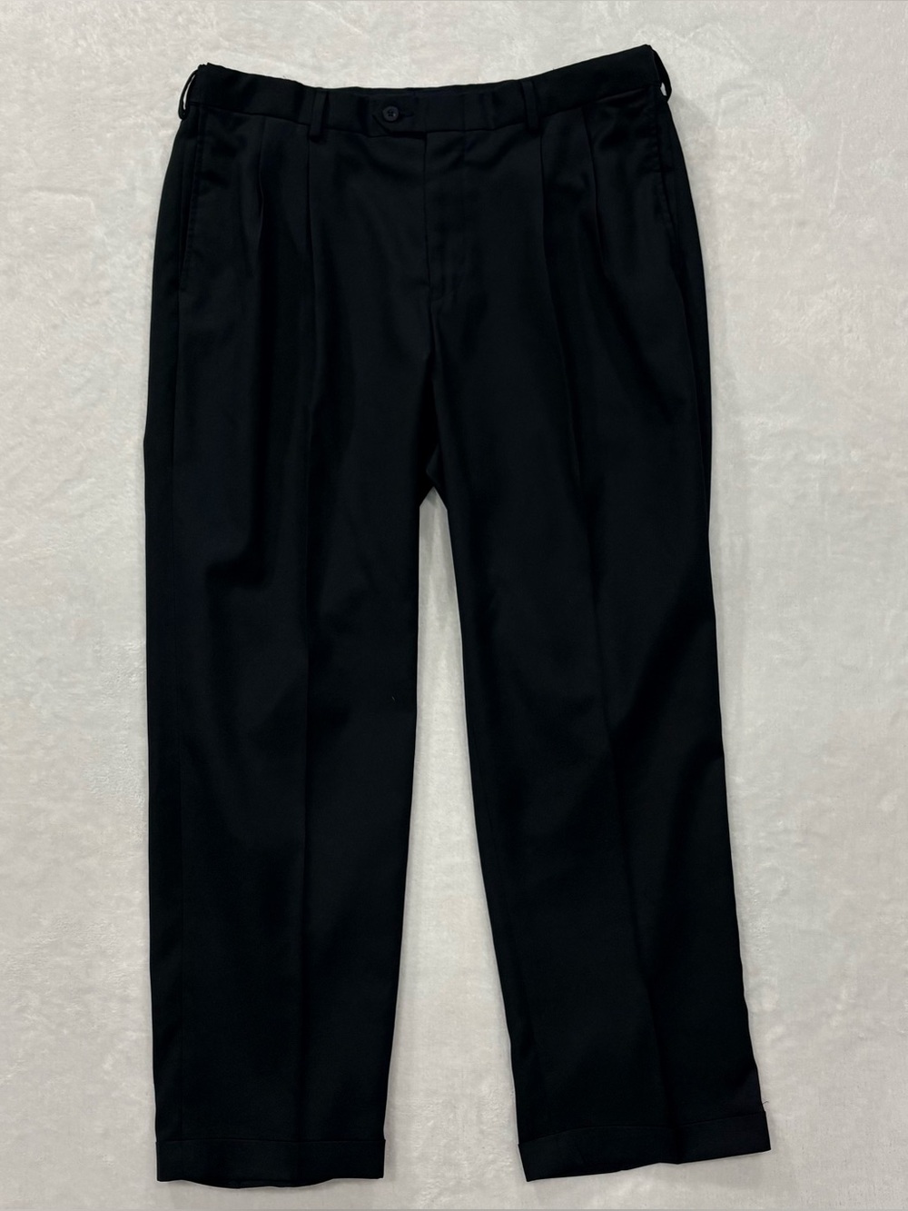 Jos. A. Bank Traveler Waist Expander Cuffed Hem Pleated Dress Pants Mens 36 x 29